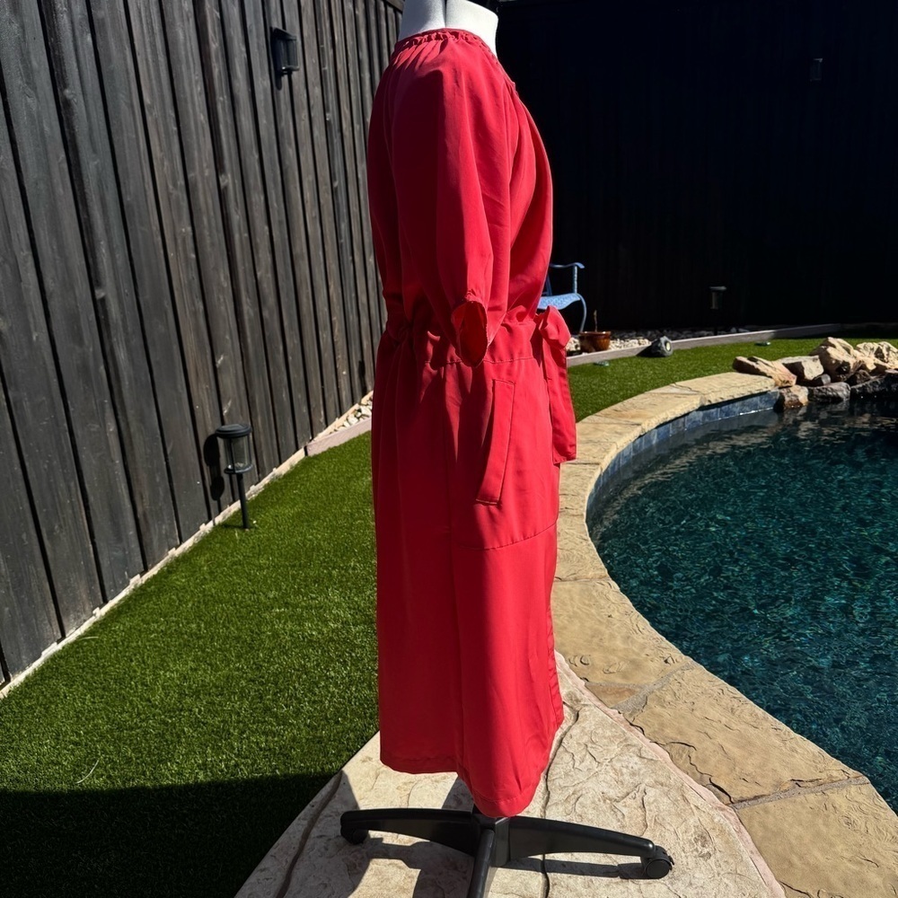 Prologue Coral Midi Dress with Dolman Sleeves - Picture 12 of 12